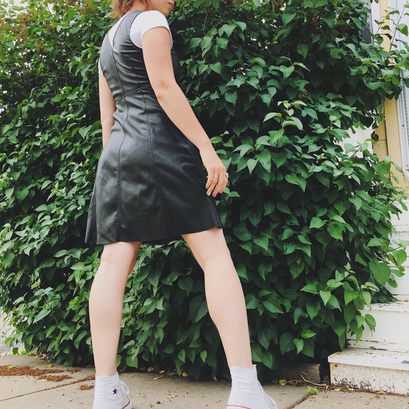 🌸3/$20 - Faux Leather Dress - Picture 3 of 4